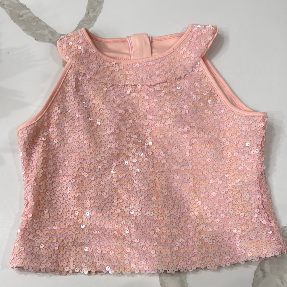 American Girl Child - pink sequin tank top.